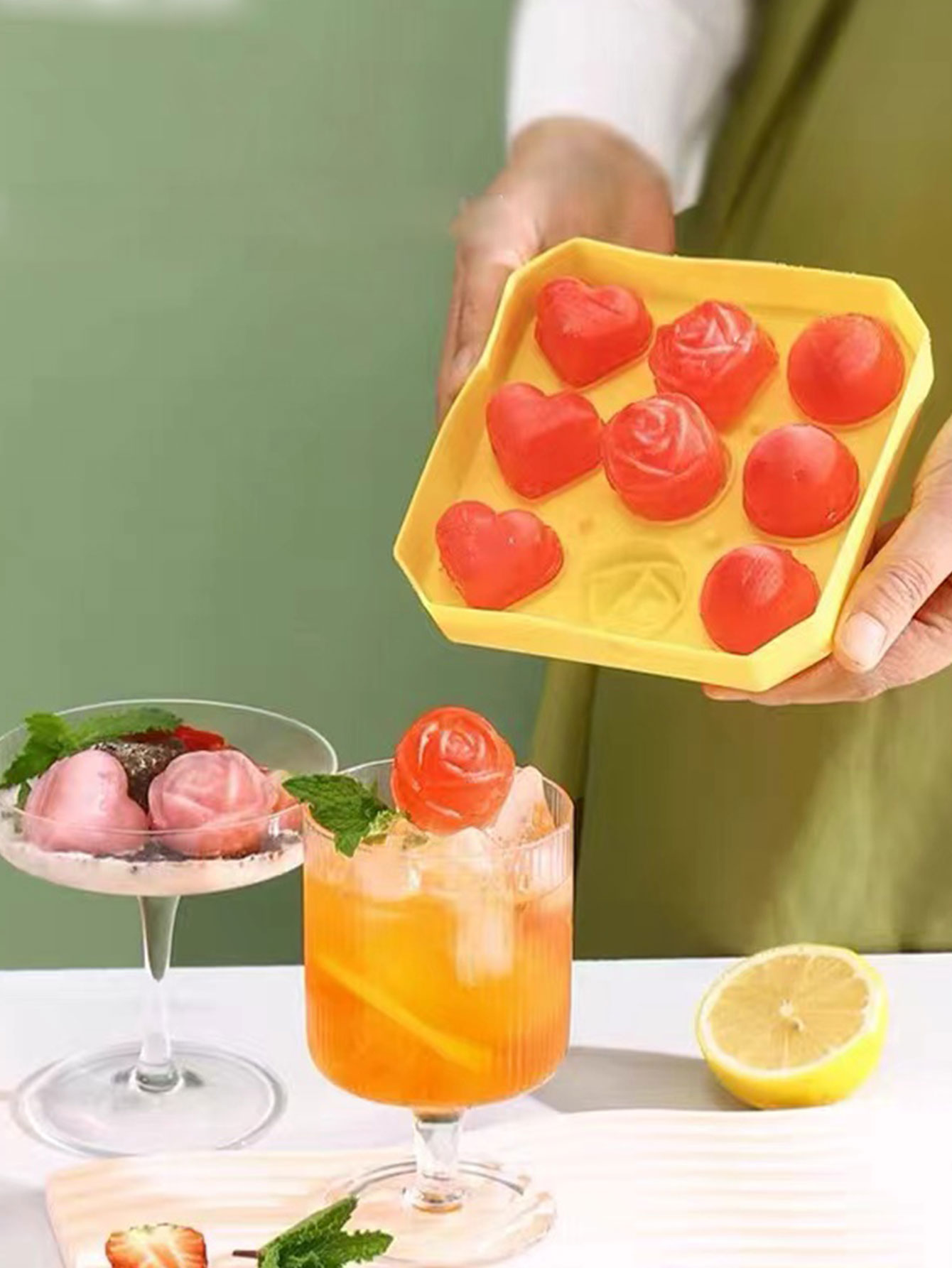 Ice Mold Sphere - Moule à glaçons Rose, plateau à