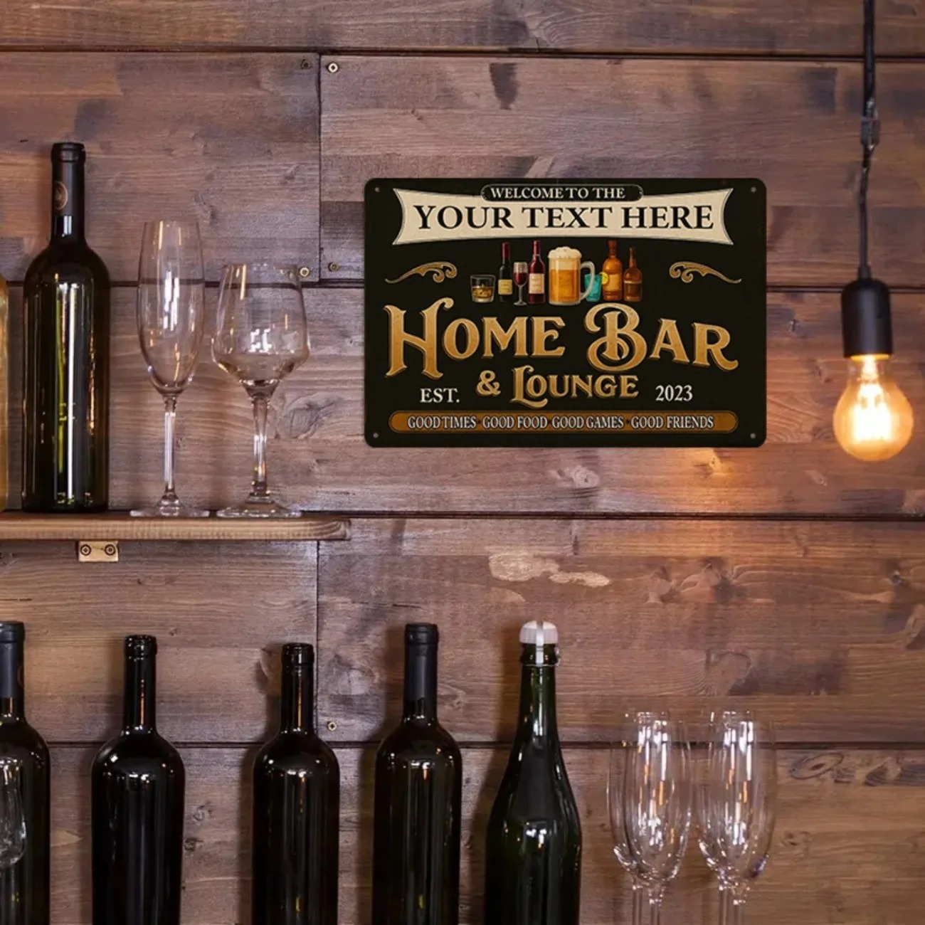 Plaque murale personnalisée en - Home Bar Lounge avis et prix